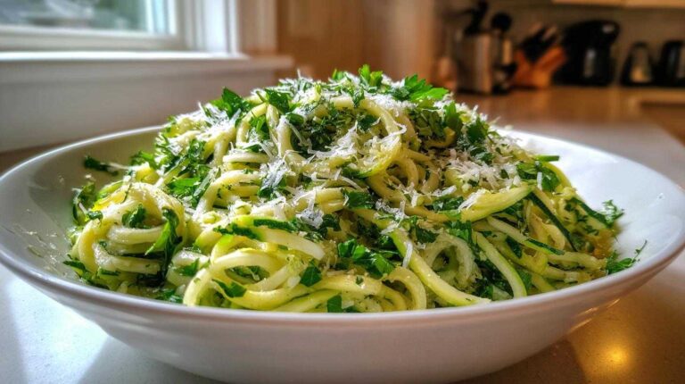 Amazing 30-Minute Garlic Parmesan Zucchini Noodles in One Pan 30-Minute Garlic Parmesan Zucchini Noodles