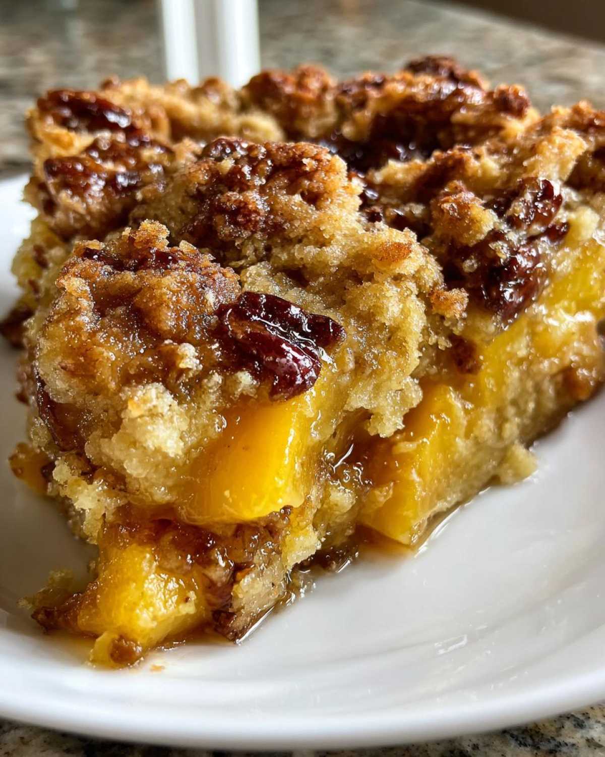 Bourbon Peach Cobbler with Pecans - detail 2