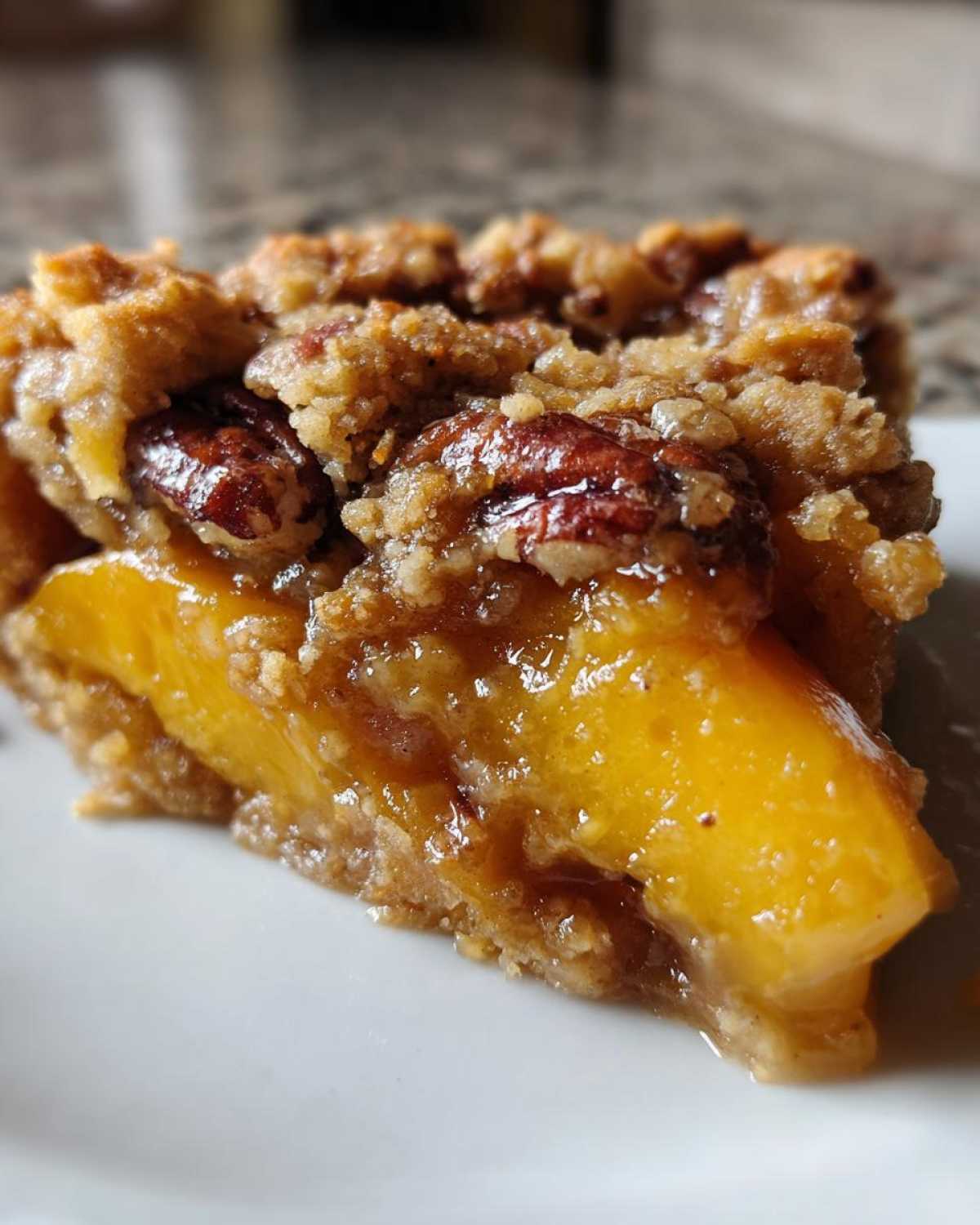 Bourbon Peach Cobbler with Pecans - detail 3