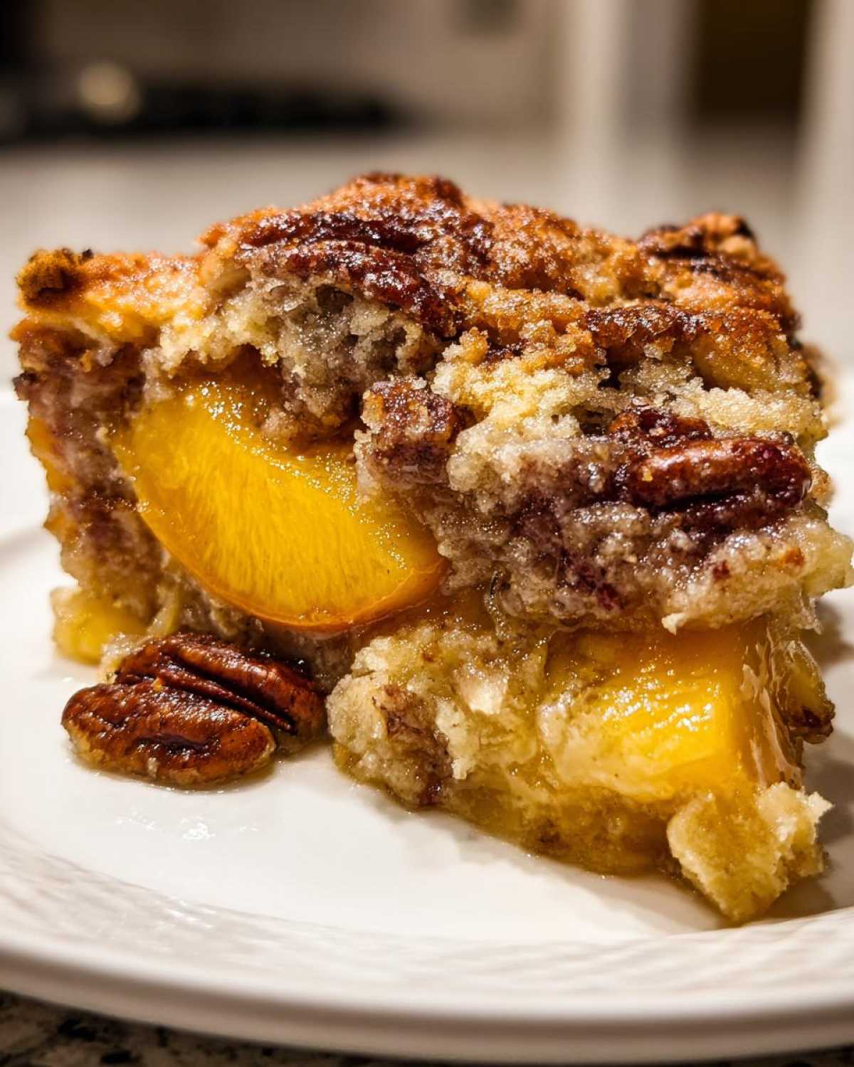 Bourbon Peach Cobbler with Pecans - detail 4
