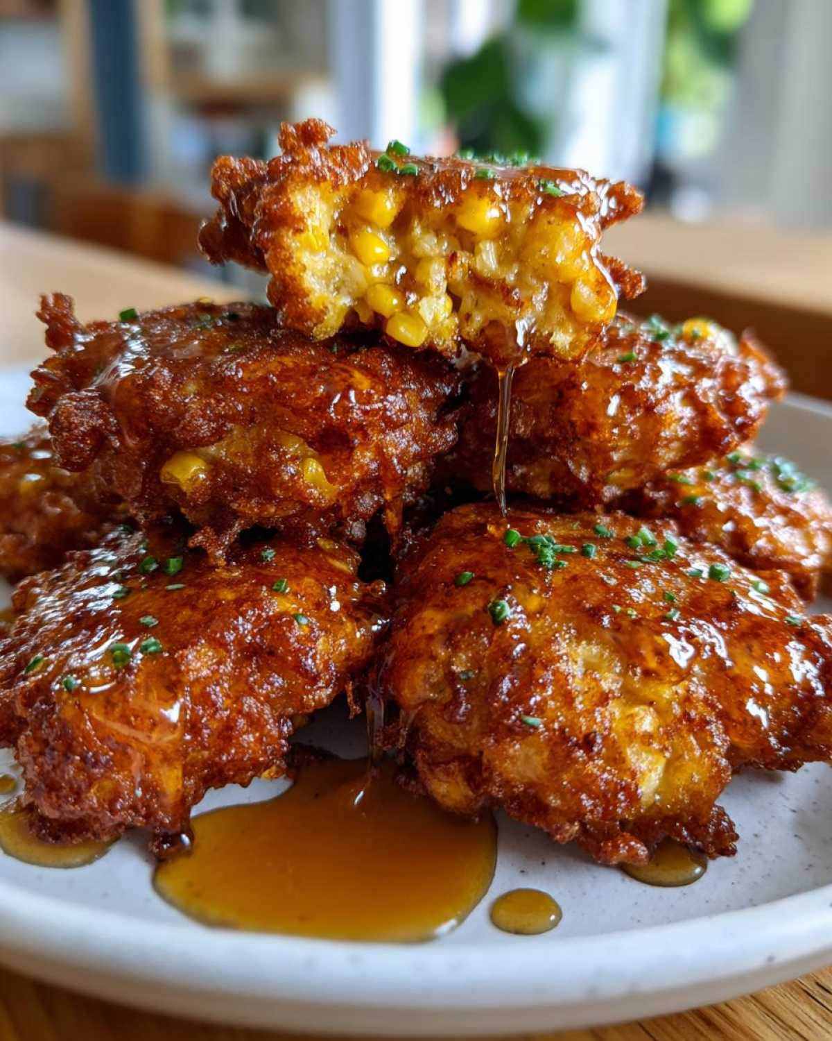 Corn Fritters With Hot Honey - detail 2