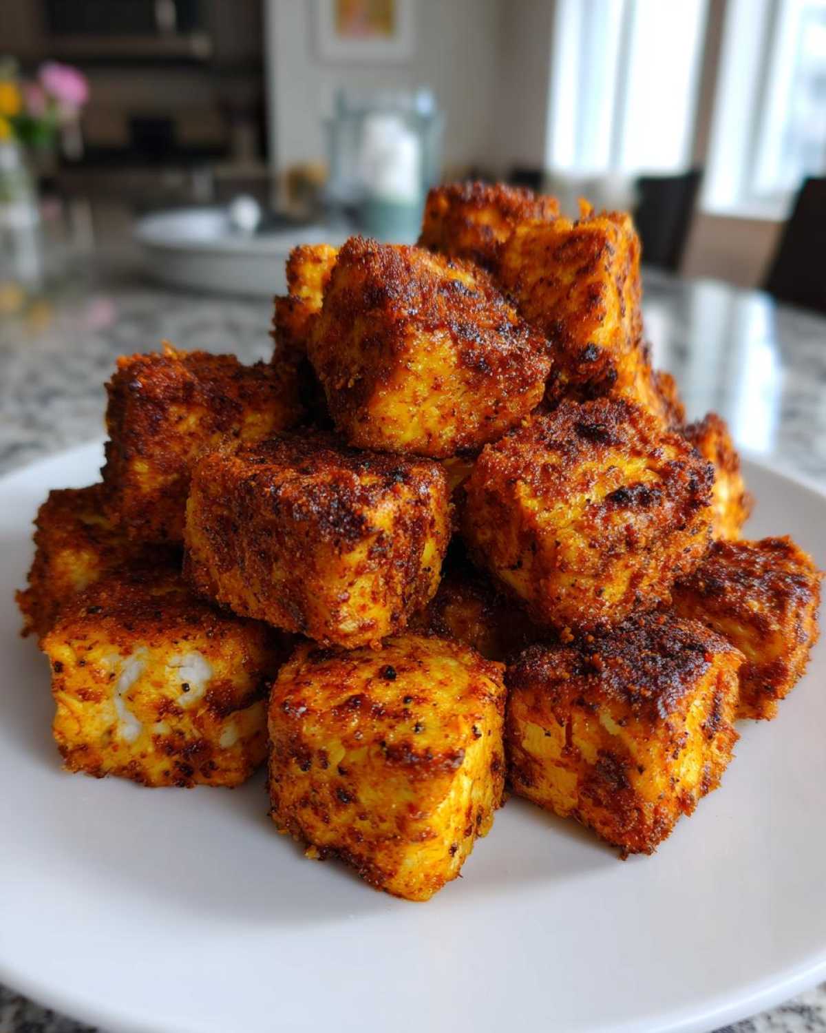 Crispy Cajun Tofu Bites - Air Fryer Recipe - detail 2
