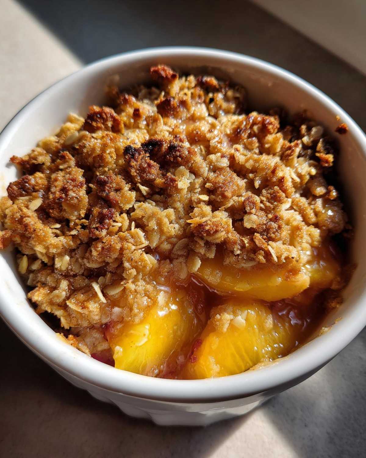 Ginger Cardamom Peach Crisp - detail 2