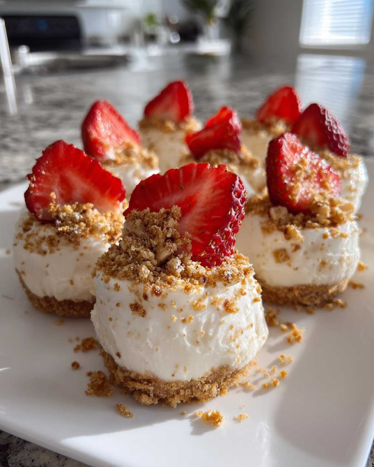 High Protein Healthy Strawberry Cheesecake Bites - detail 2
