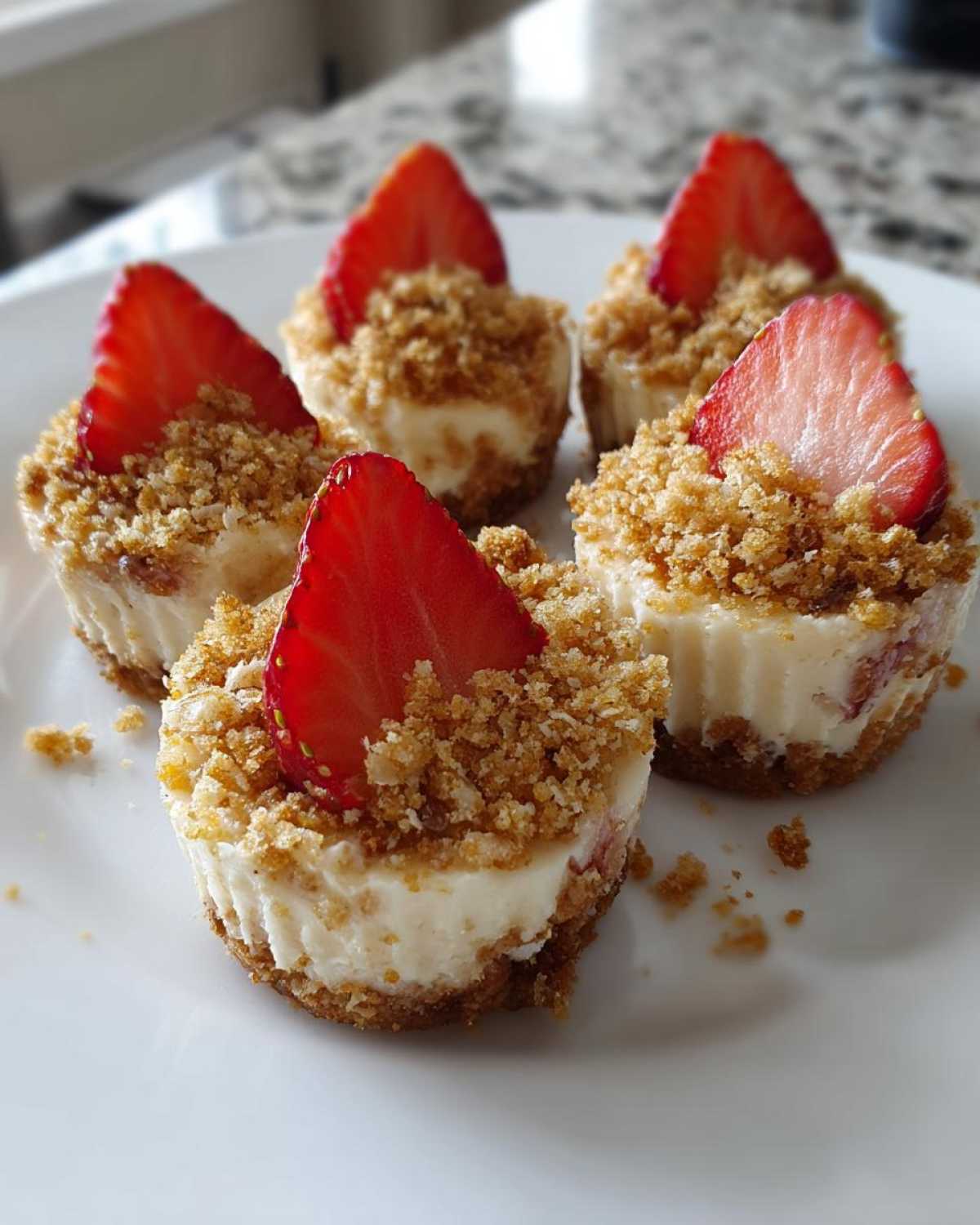 High Protein Healthy Strawberry Cheesecake Bites - detail 3