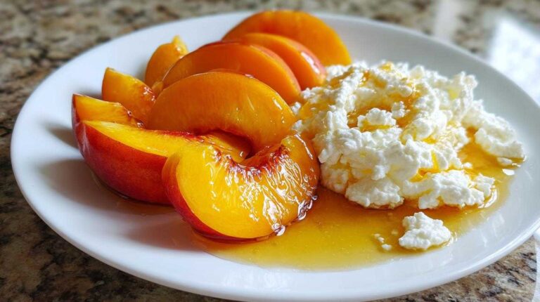 Nectarines with Honey-Kissed Cottage Cheese