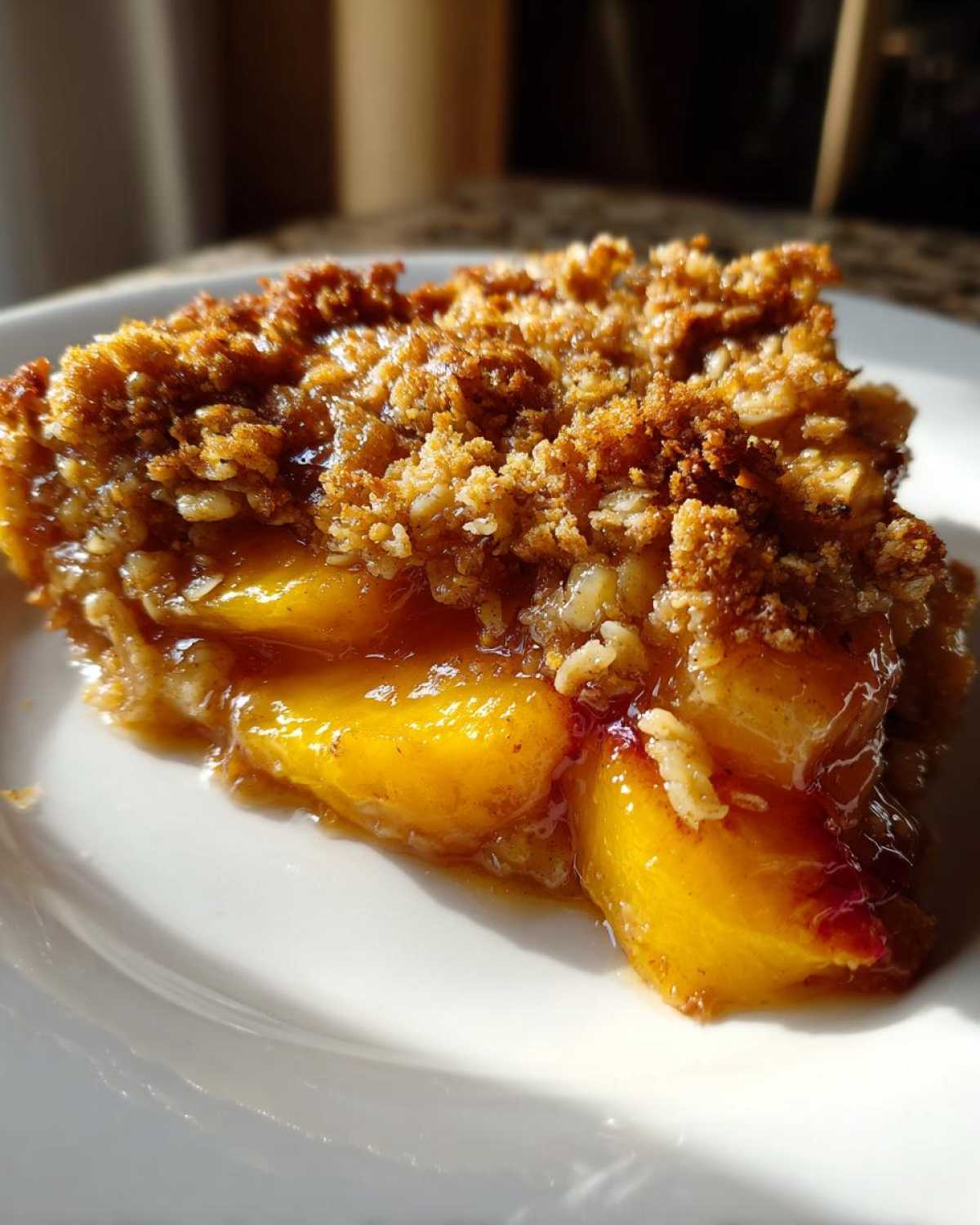Peach Crisp with Fresh Peaches - detail 3
