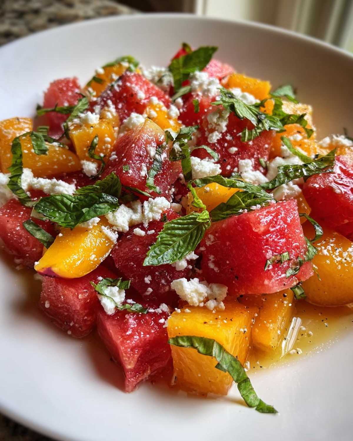 Peach Salad Watermelon Recipe - detail 2