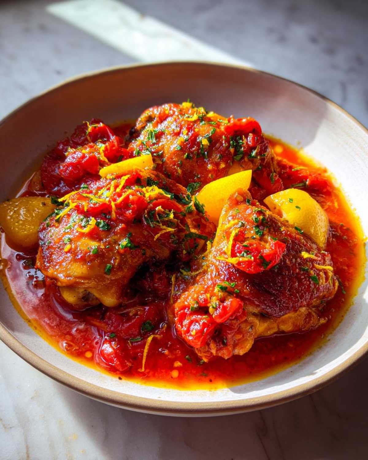 Preserved Lemon and Tomato Chicken - detail 1