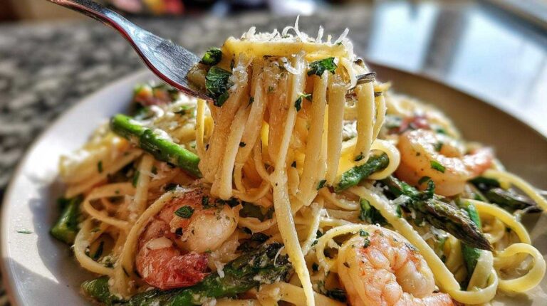 Shrimp Asparagus Pasta Primavera