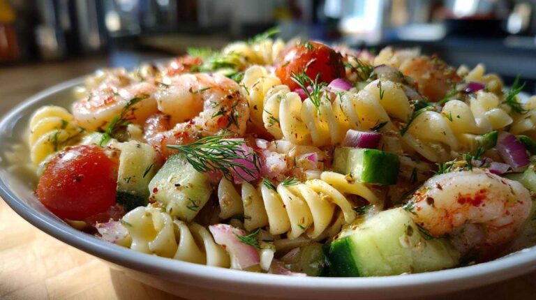 Shrimp Pasta Salad with Veggies