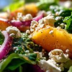 Simple Peach Feta Salad Recipe