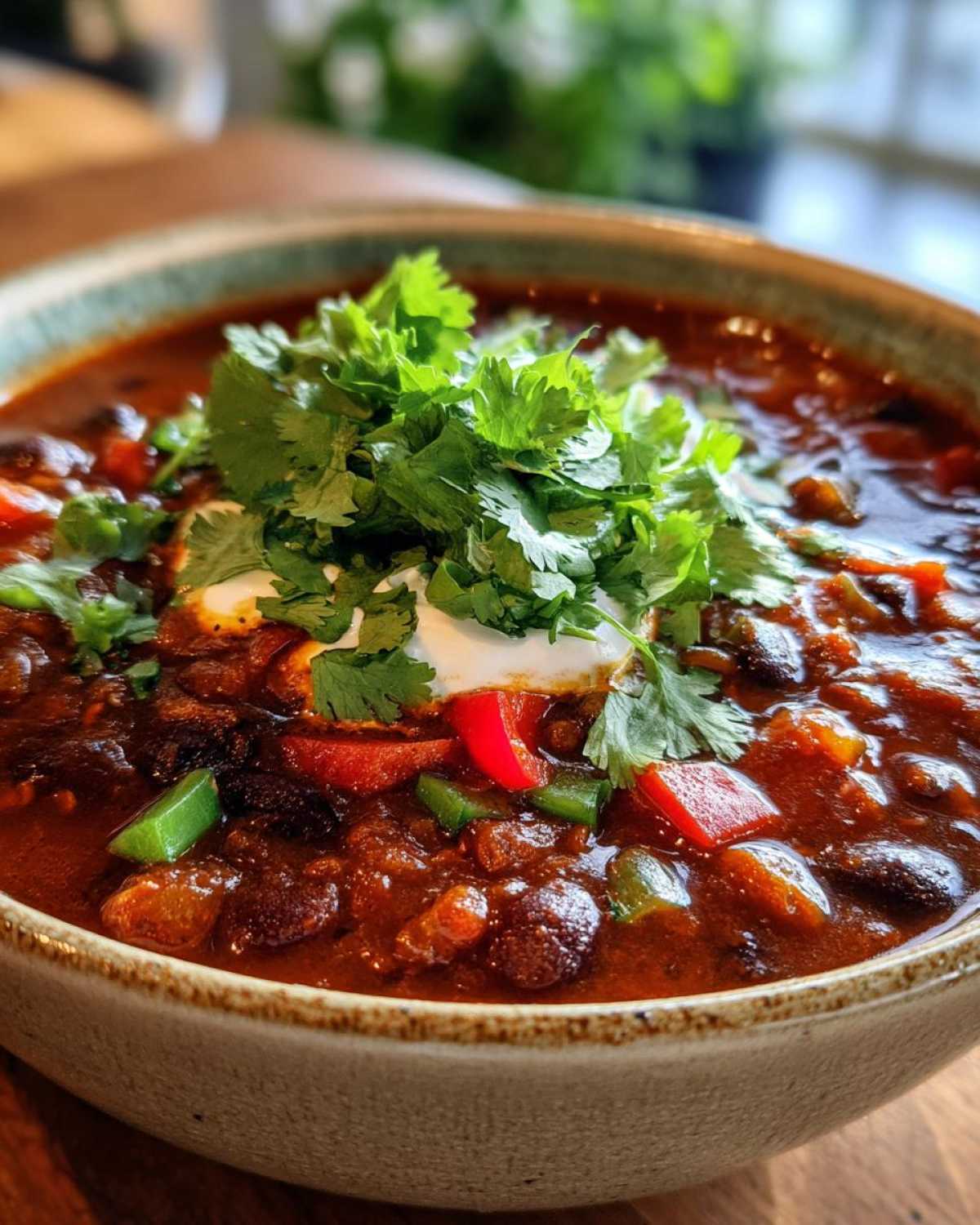 Vegan Chili Recipe with Black Beans - detail 1