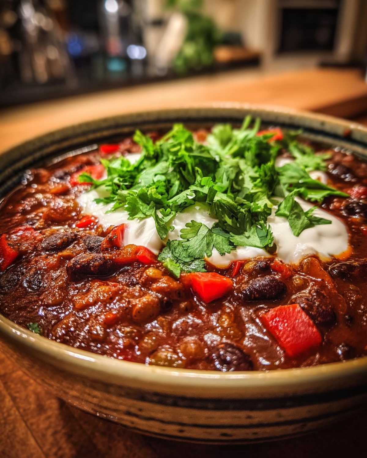 Vegan Chili Recipe with Black Beans - detail 4