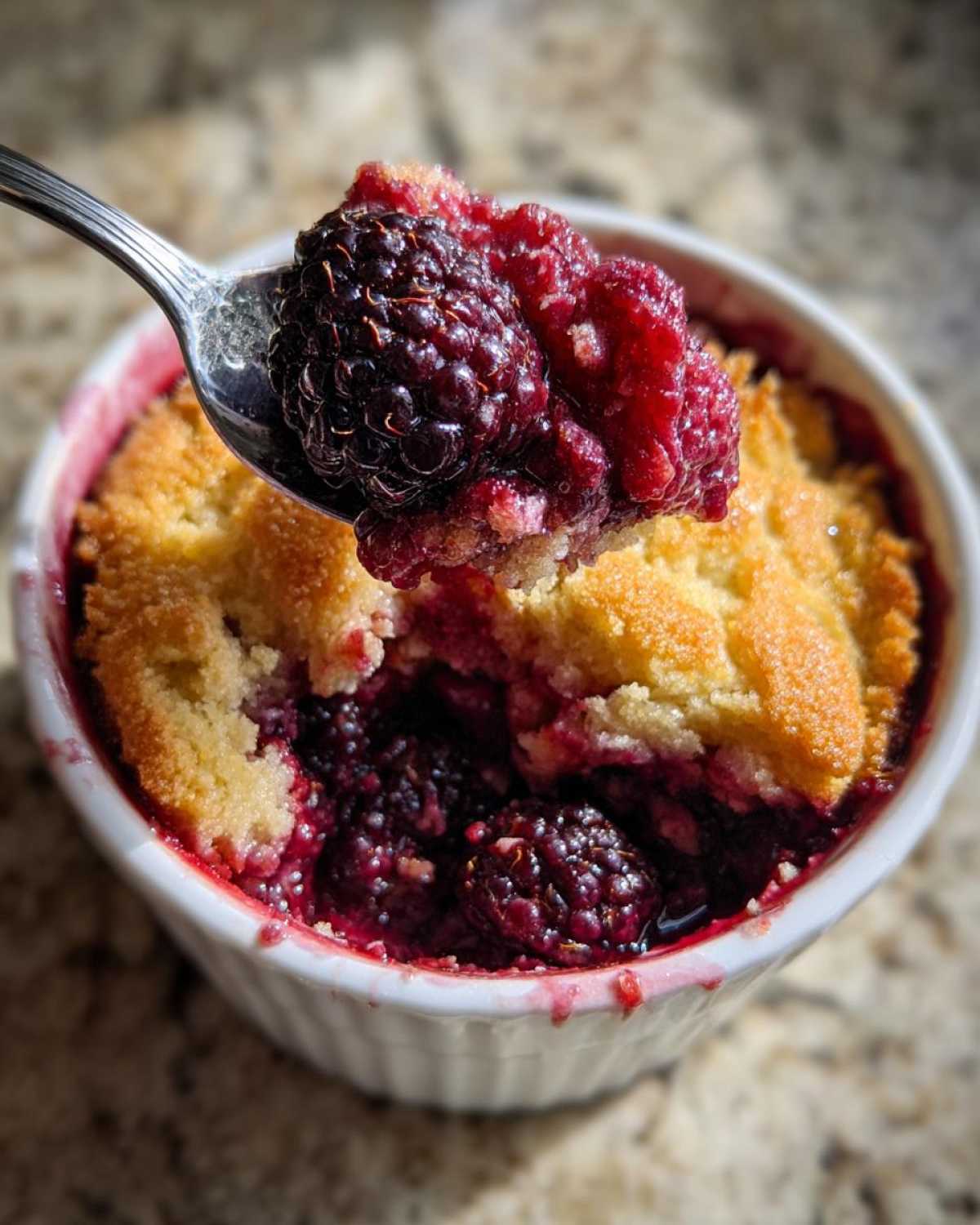 black raspberry cobbler - detail 3