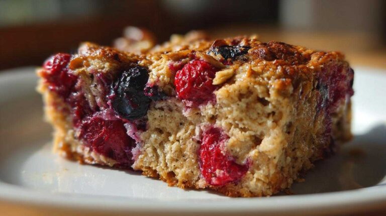 Warm Baked Oatmeal with Berries: 4 Joyful Mornings Baked Oatmeal with Berries