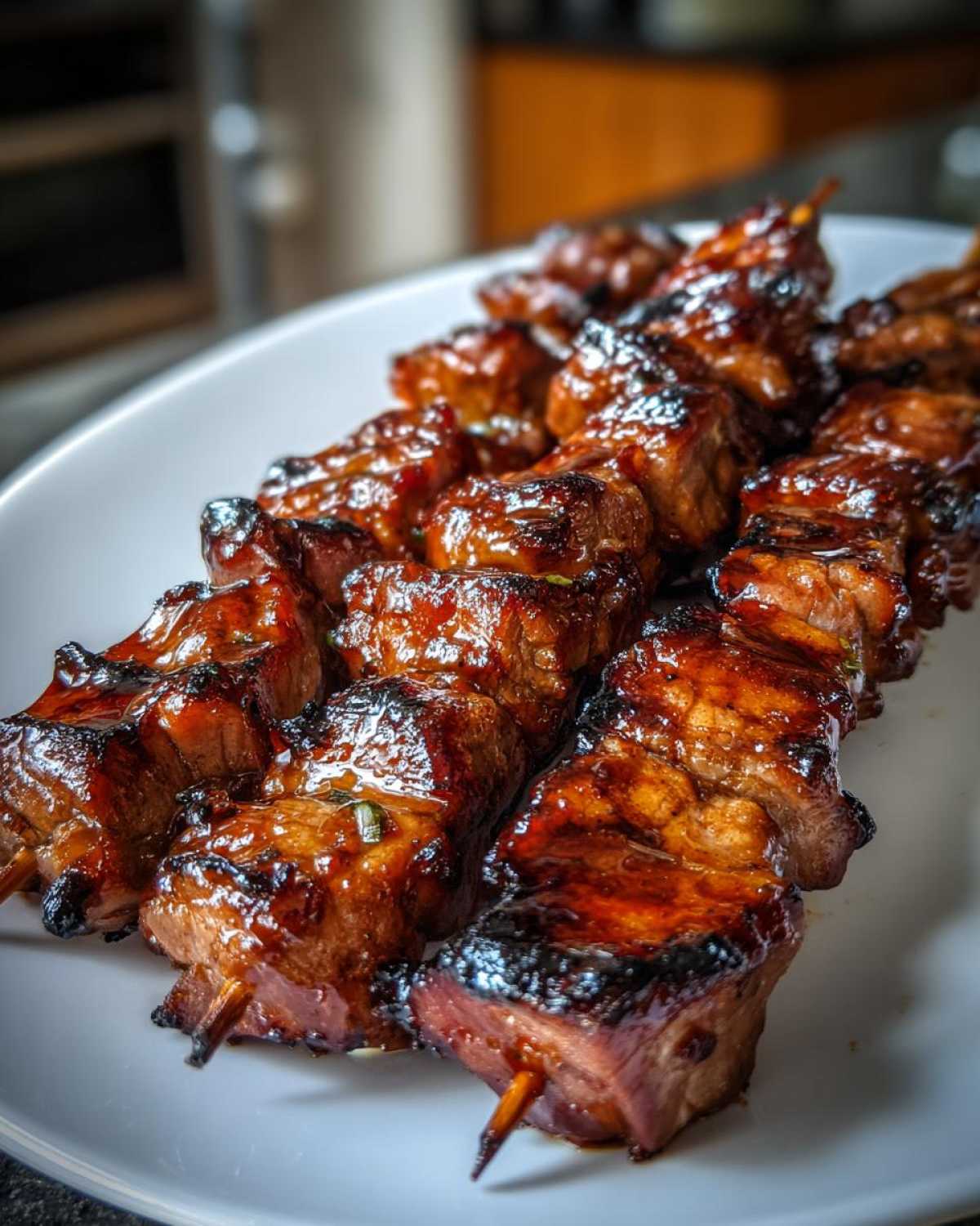 Barbecued Pork Skewers - detail 1