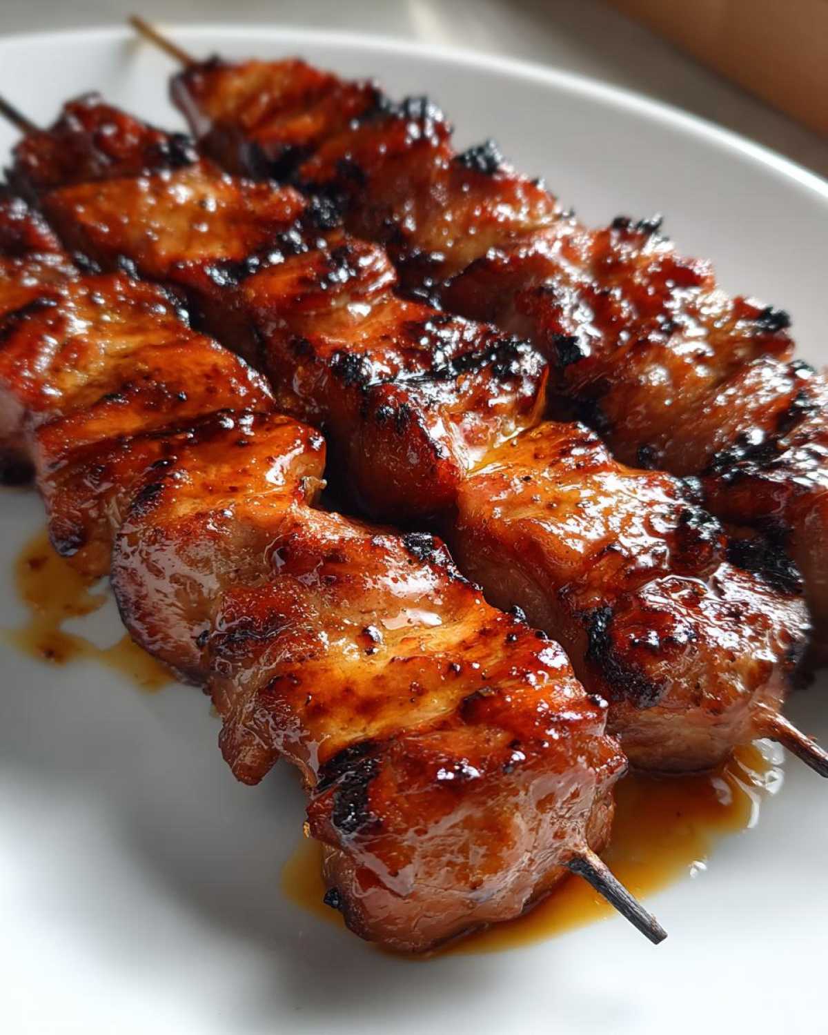 Barbecued Pork Skewers - detail 2