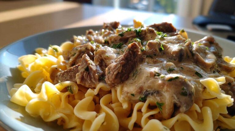 Beef Stroganoff (Mushroom Sauce)