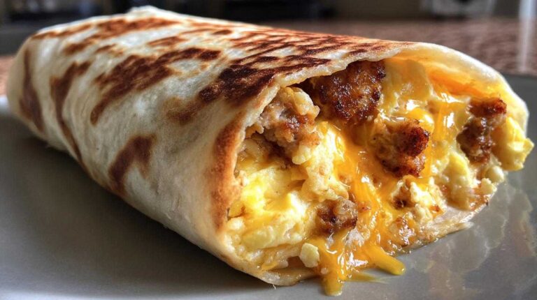 Breakfast Burritos with Sausage and Egg