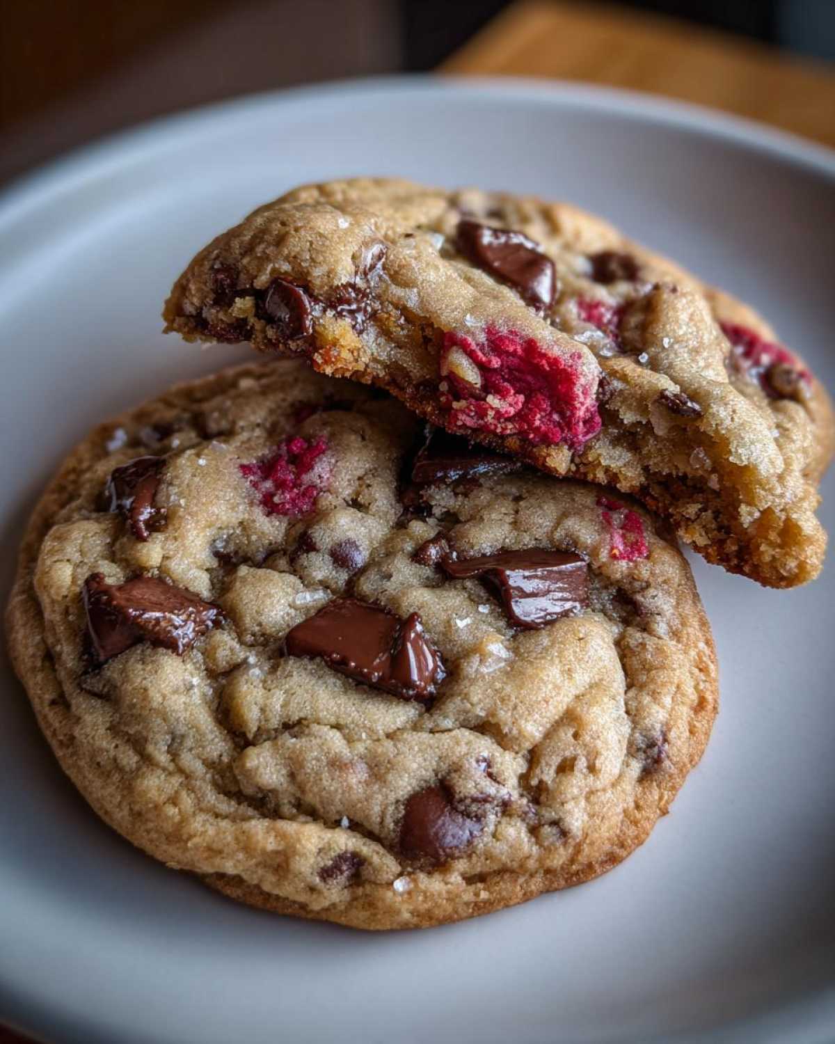 Brown Butter Raspberry Chocolate Chip Cookies - detail 1
