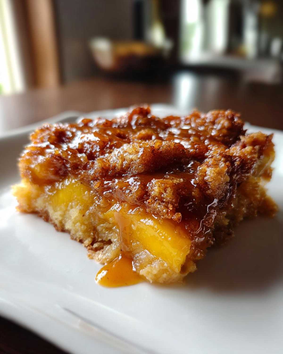Caramel Peach Dump Cake - detail 1