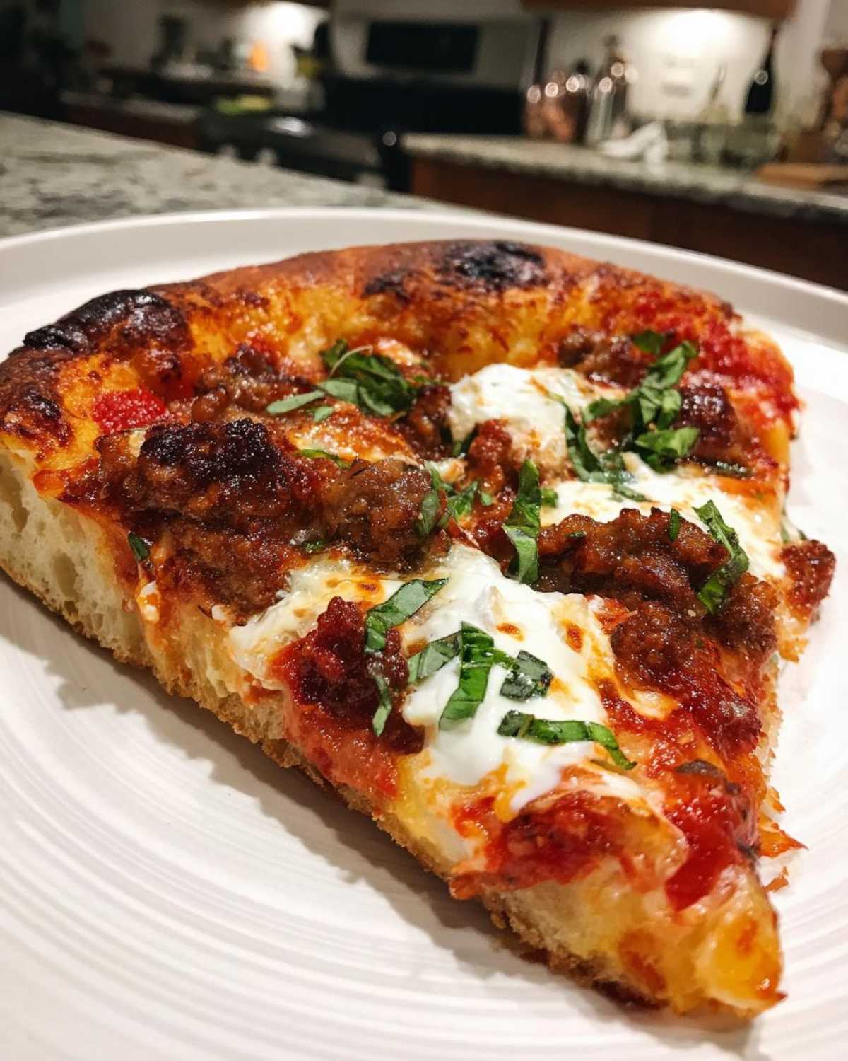 Cheater’s Spicy Sausage Pizza with Burrata - detail 4