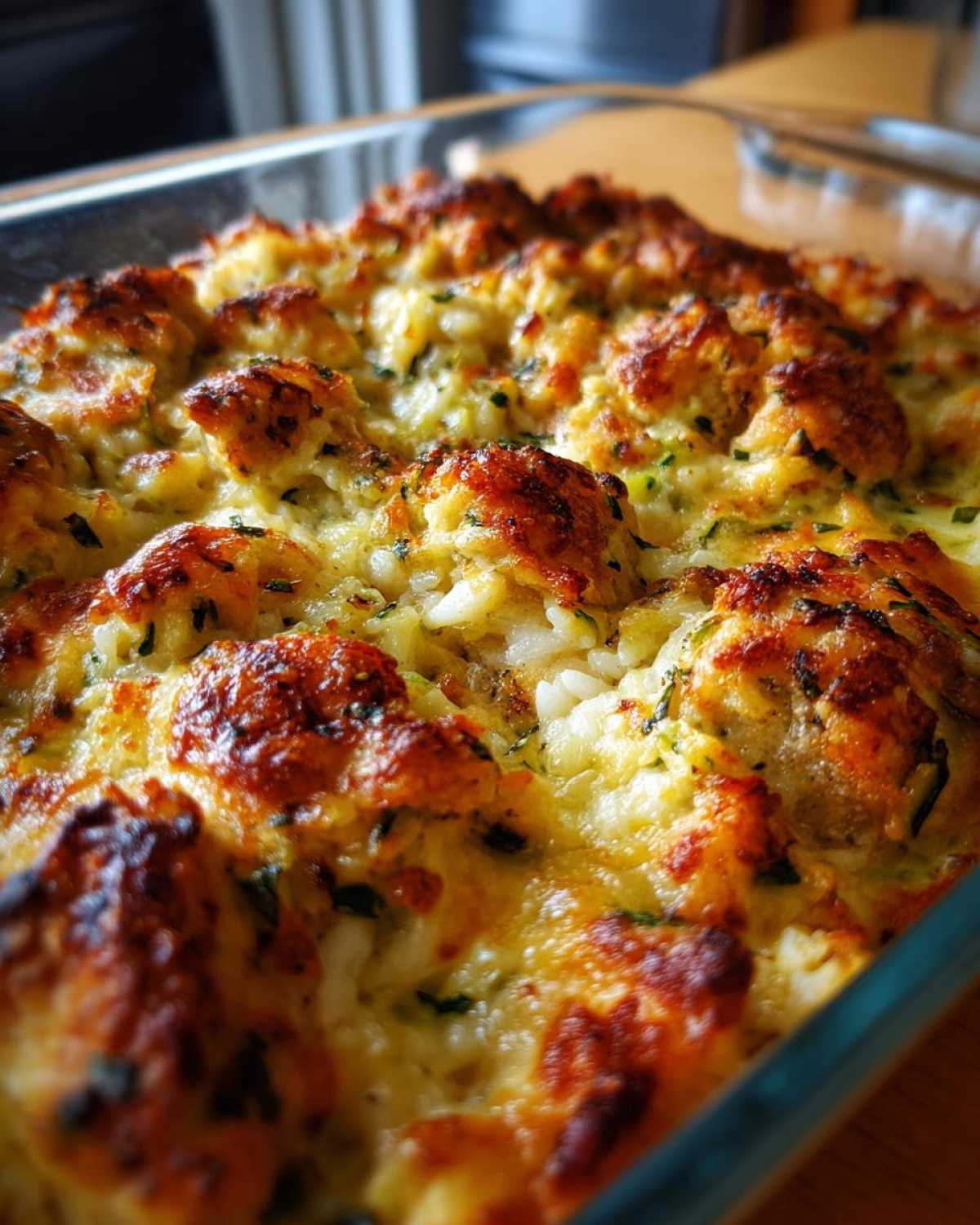 Cheesy Zucchini Chicken and Rice Bake - detail 3