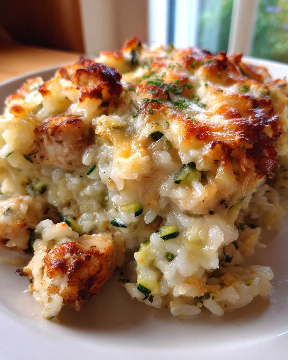 Cheesy Zucchini Chicken and Rice Bake - detail 4