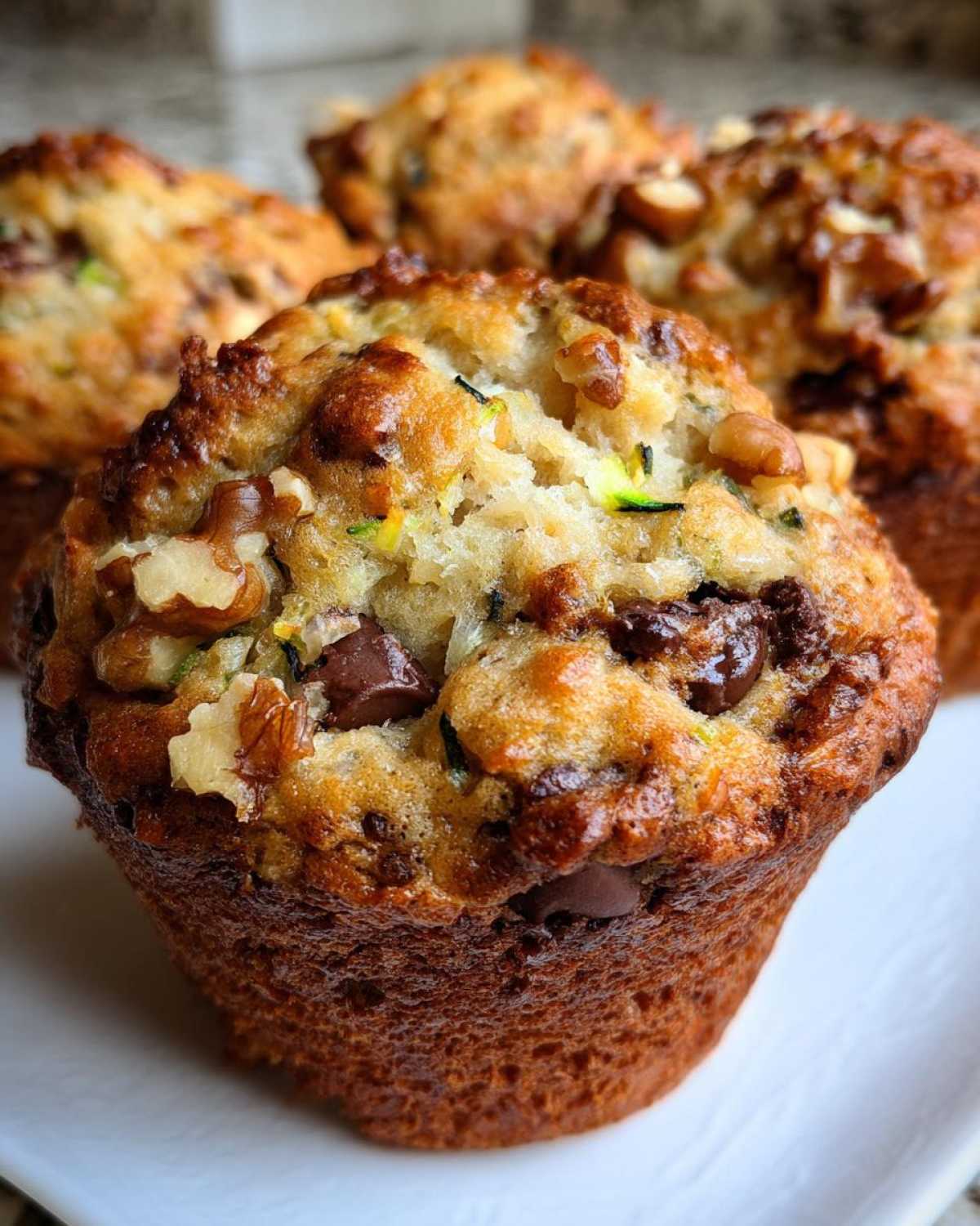 Chunky Monkey Zucchini Banana Muffins - detail 3