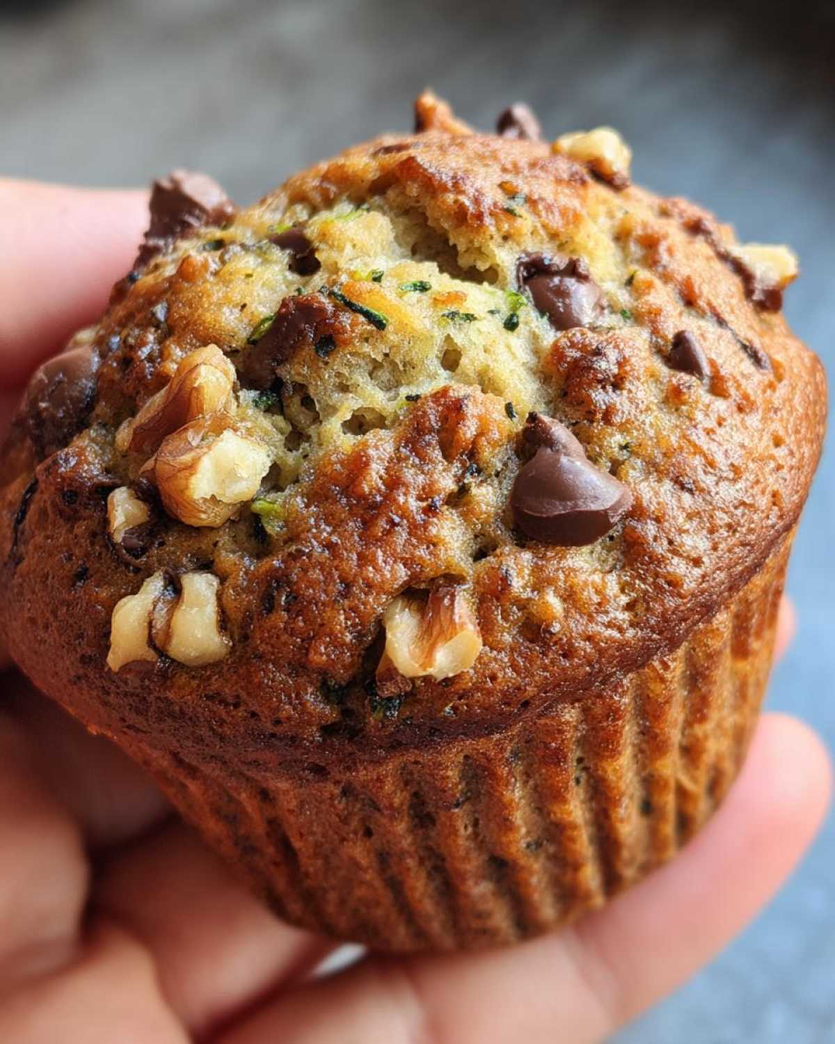 Chunky Monkey Zucchini Banana Muffins - detail 2