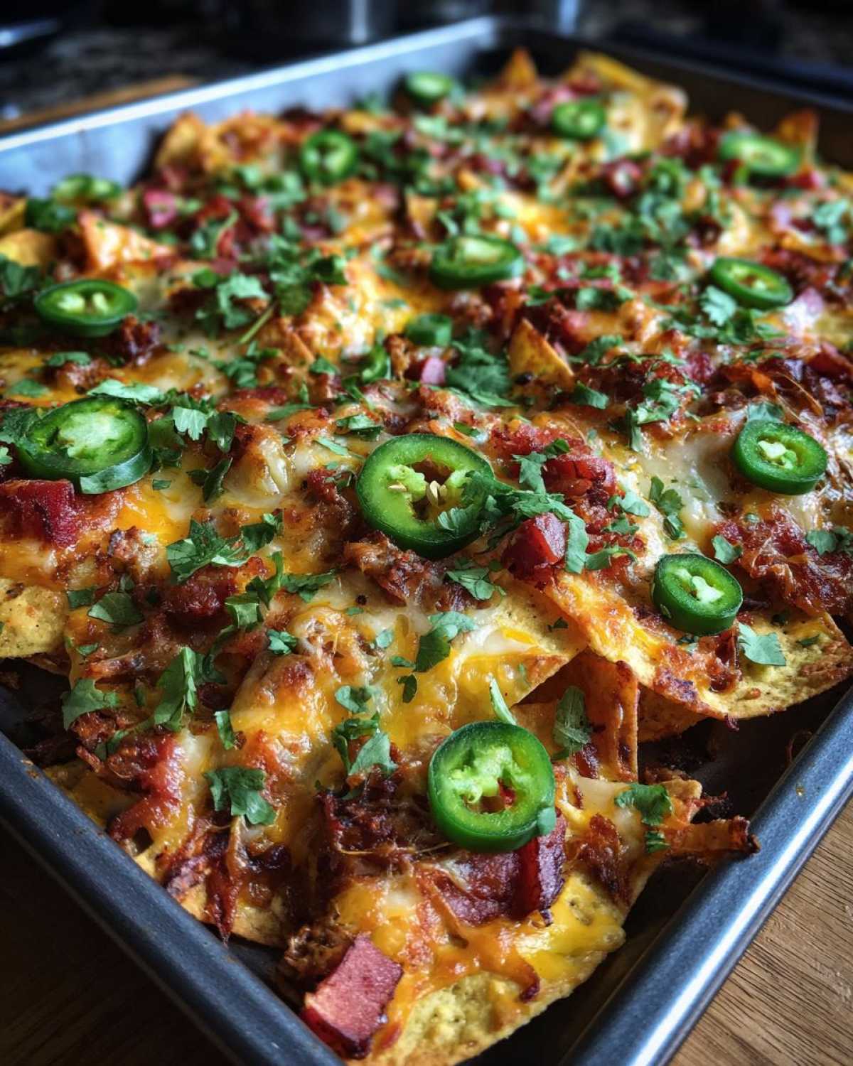 Loaded Sheet Pan Nachos - detail 1