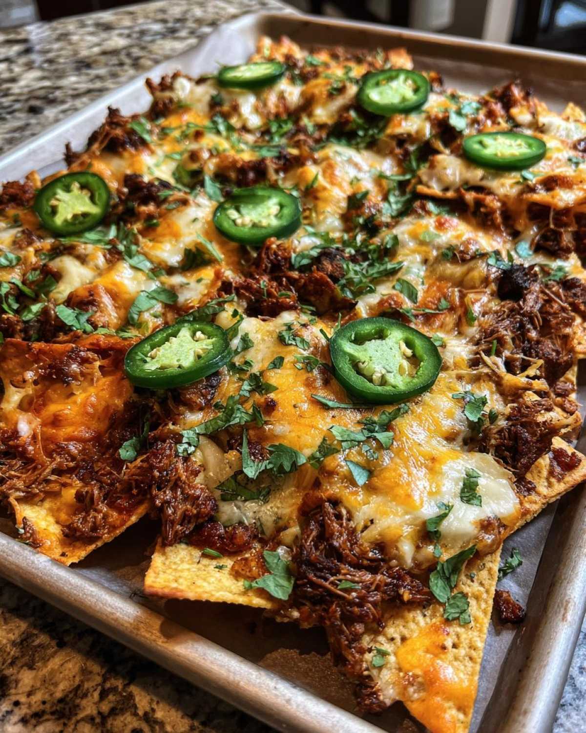 Loaded Sheet Pan Nachos - detail 2