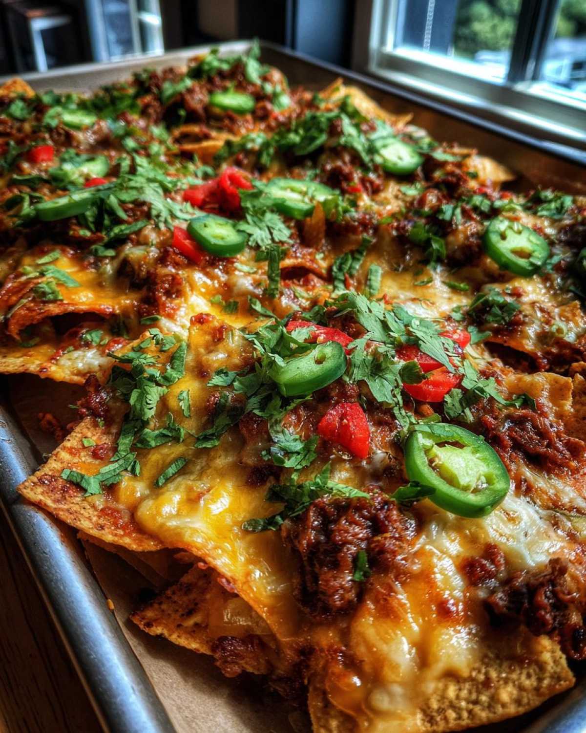 Loaded Sheet Pan Nachos - detail 3