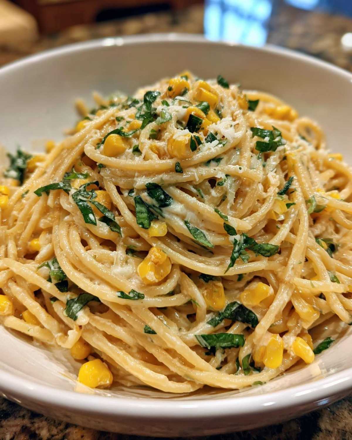 One Pot Lemon Basil, Corn, and Ricotta Pasta - detail 3