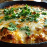 One Skillet Street Corn Chicken Enchilada Bake