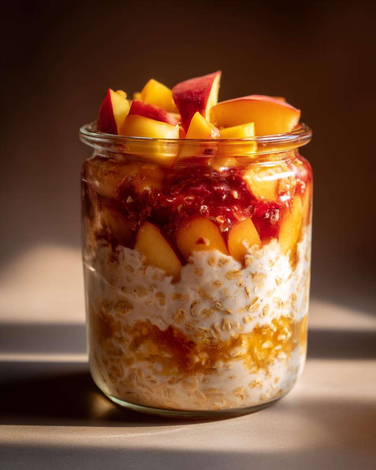 Peaches and Cream Overnight Oats - detail 2