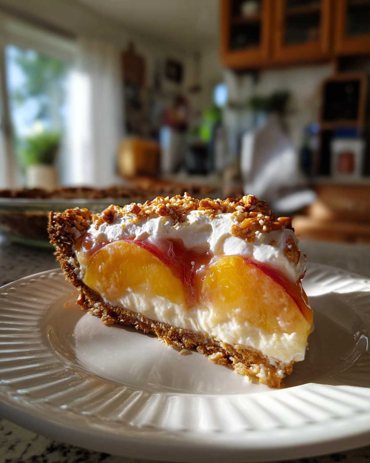 Peaches and Cream Pretzel Pie - detail 4