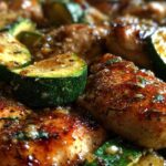 Sheet Pan Hot Honey Garlic Chicken and Zucchini