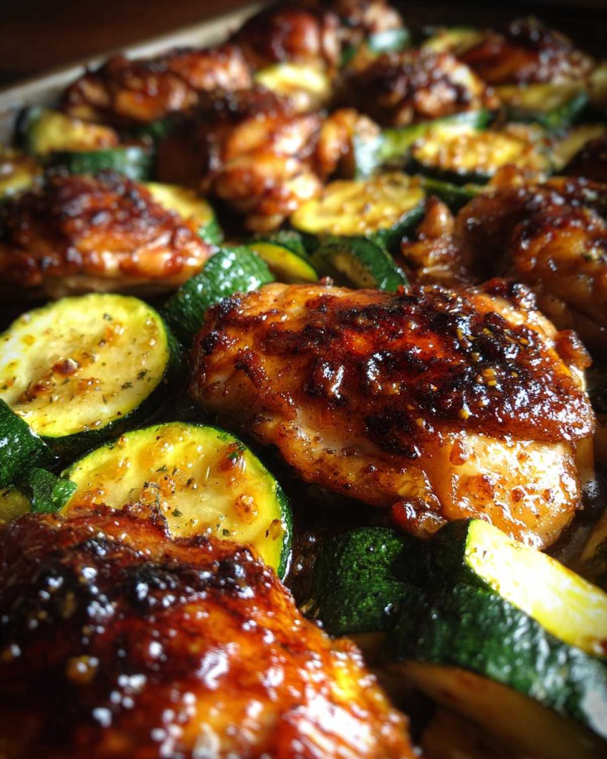 Sheet Pan Hot Honey Garlic Chicken and Zucchini - detail 3