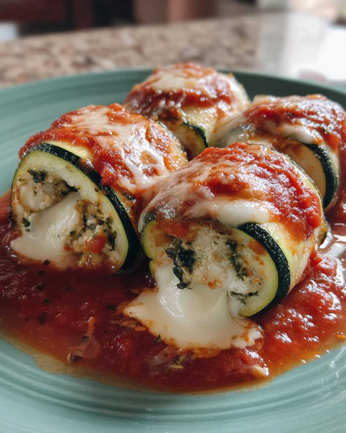 Spicy Pesto and Cheese Stuffed Zucchini Involtini - detail 2