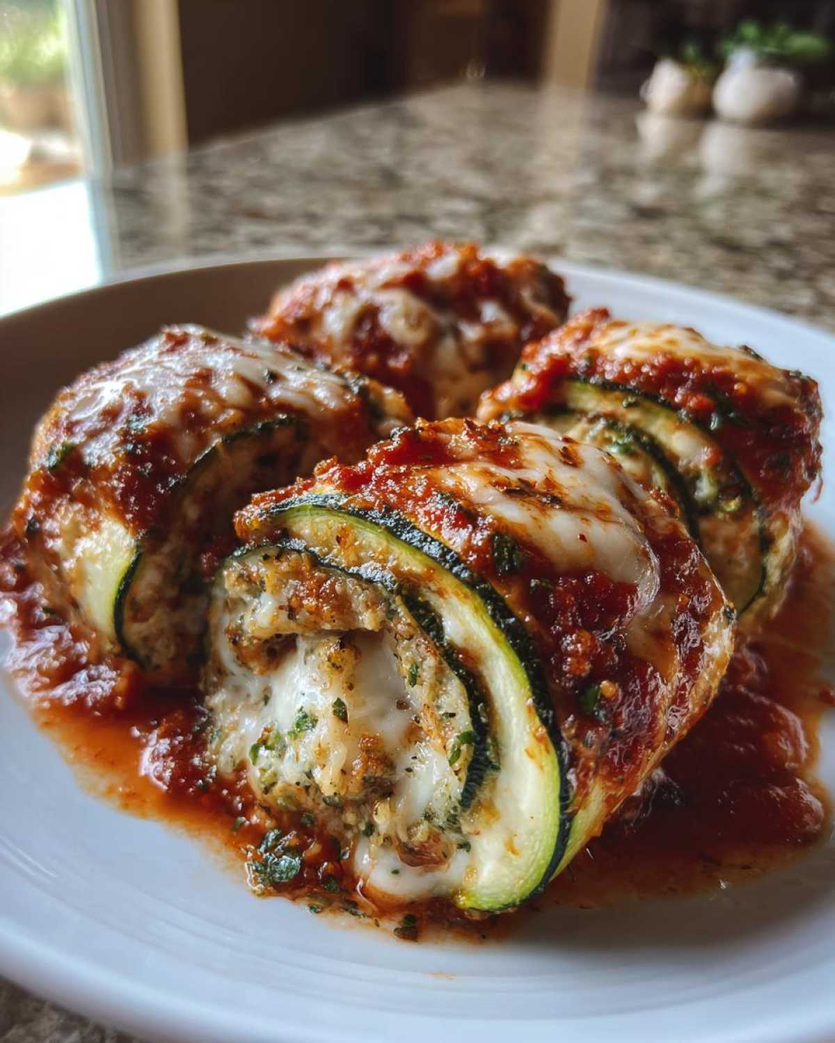 Spicy Pesto and Cheese Stuffed Zucchini Involtini - detail 3