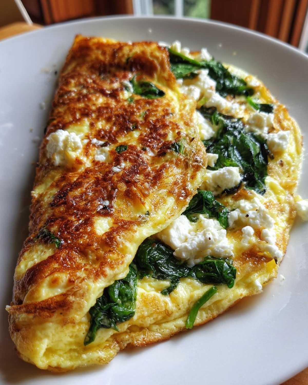 Spinach and Feta Omelette - detail 1