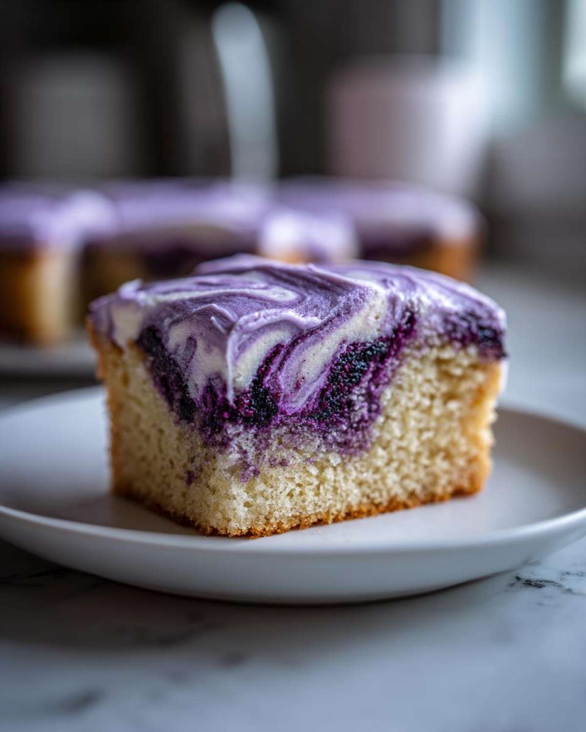 Swirled Blackberry Lavender Sheet Cake - detail 3