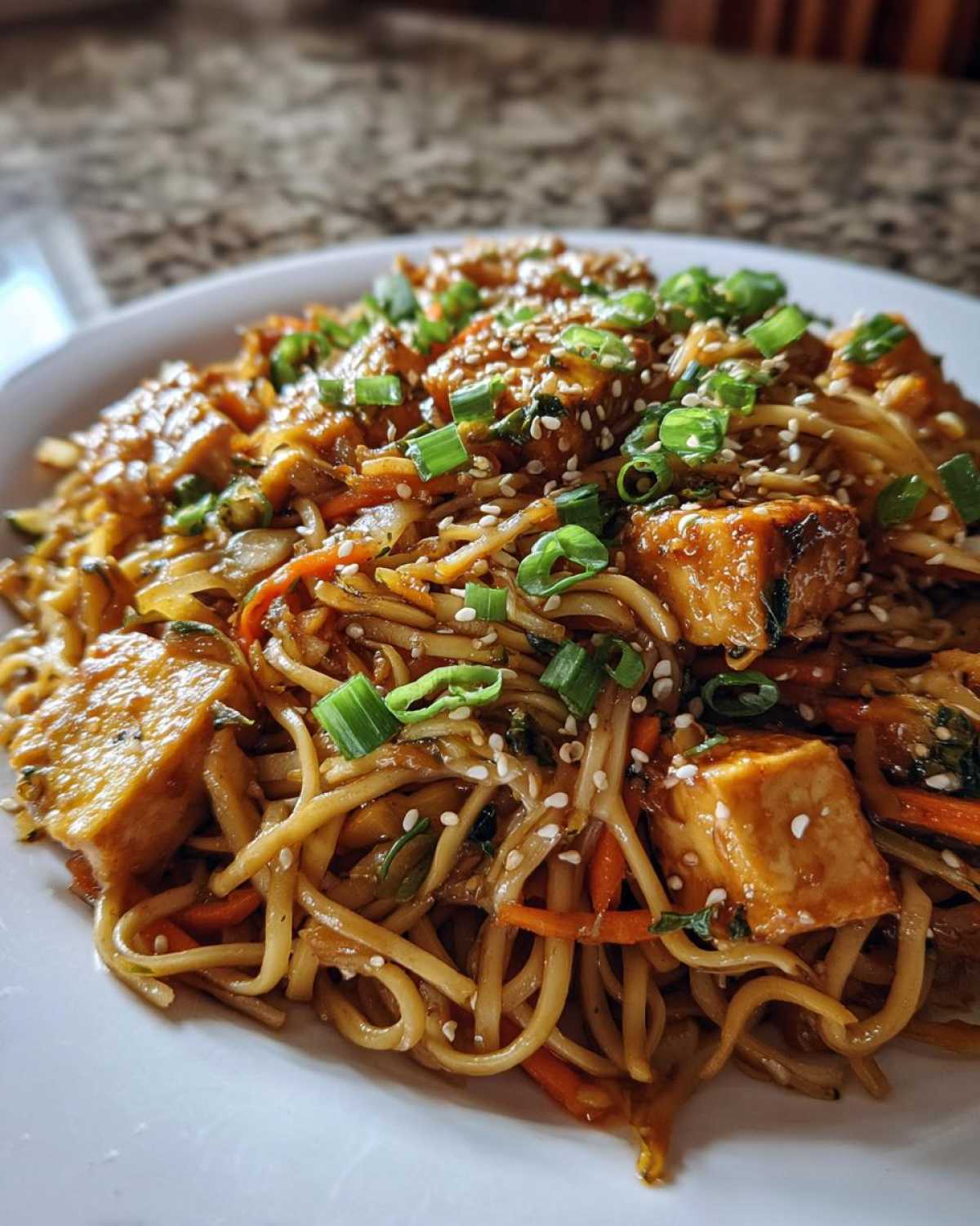 Tofu Lo Mein (Veggie Noodles) - detail 2
