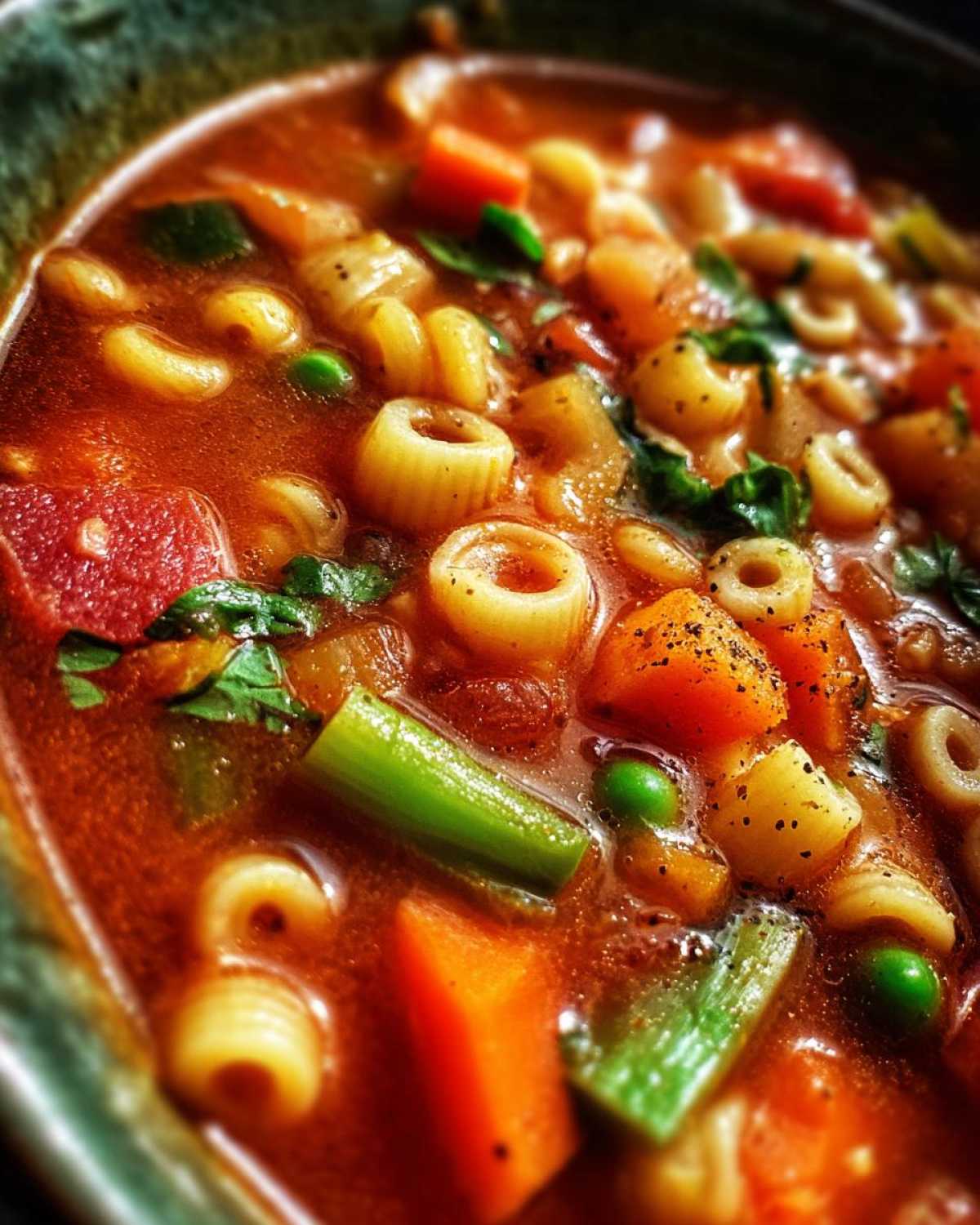 Vegetable Minestrone Soup - detail 3