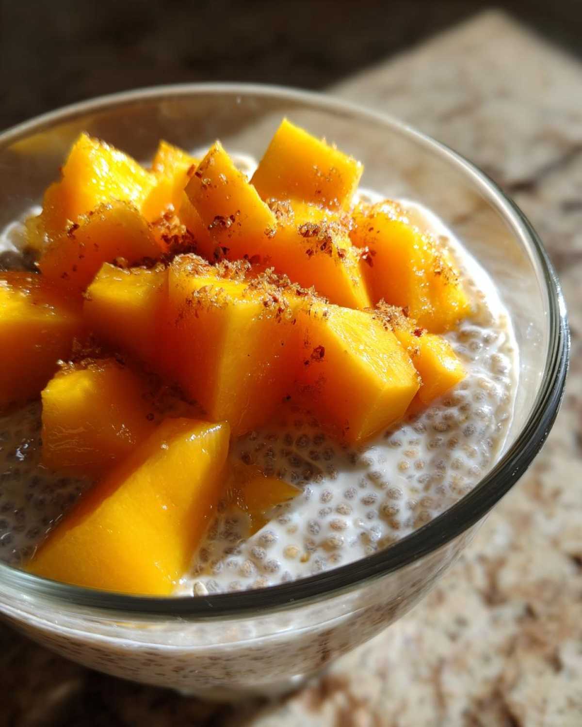 Chia Pudding with Fresh Mango - detail 4