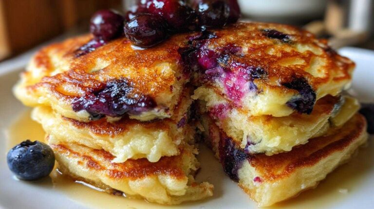 Fluffy Blueberry Pancakes