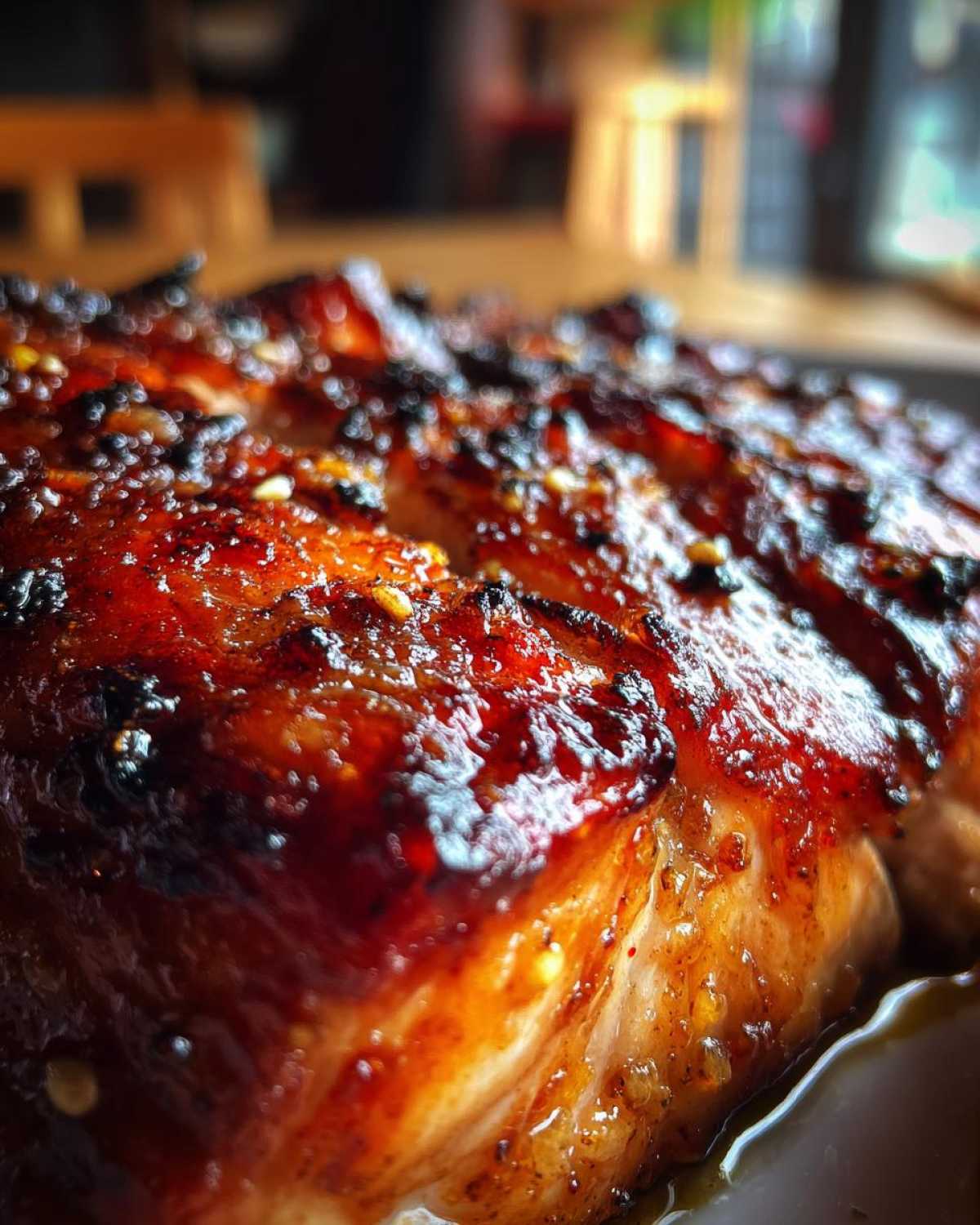 Grilled Salmon with Honey Glaze - detail 2