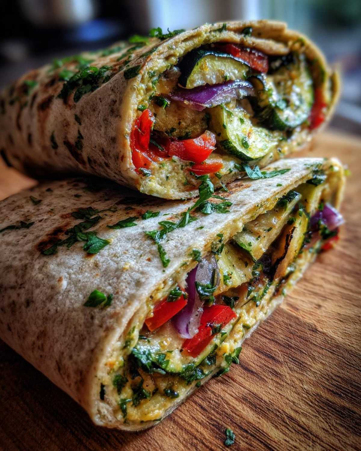 Grilled Veggie and Hummus Wraps - detail 3
